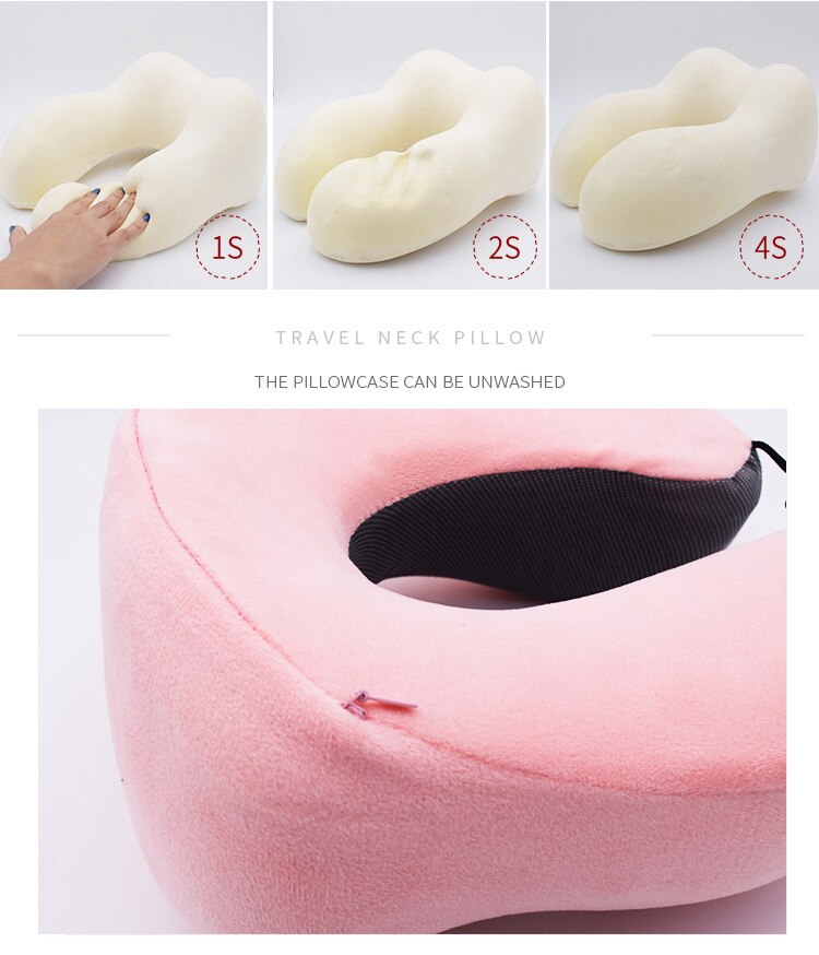Memory Foam U Vormige Hals Kussens Zachte Trage Rebound Ruimte Reizen Kussen Nek Cervicale Gezondheidszorg Vliegtuig Reizen Hoofdsteun