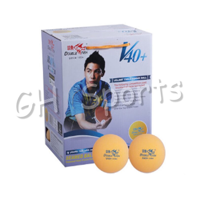 100 Balls Original Double Fish V40+ Table Tennis Ball 1-Star White Orange ABS Plastic Doublefish Ping Pong Balls for Robot
