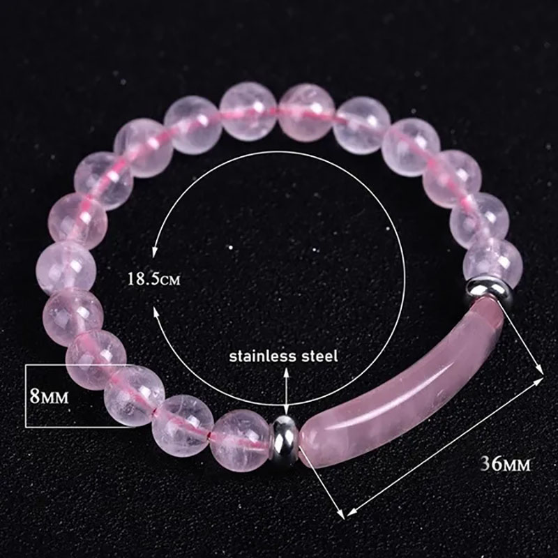 Natursten kristall druzy rosenkvarts ametist ädelsten pärlpärlor armband för kvinnor flickor smycken
