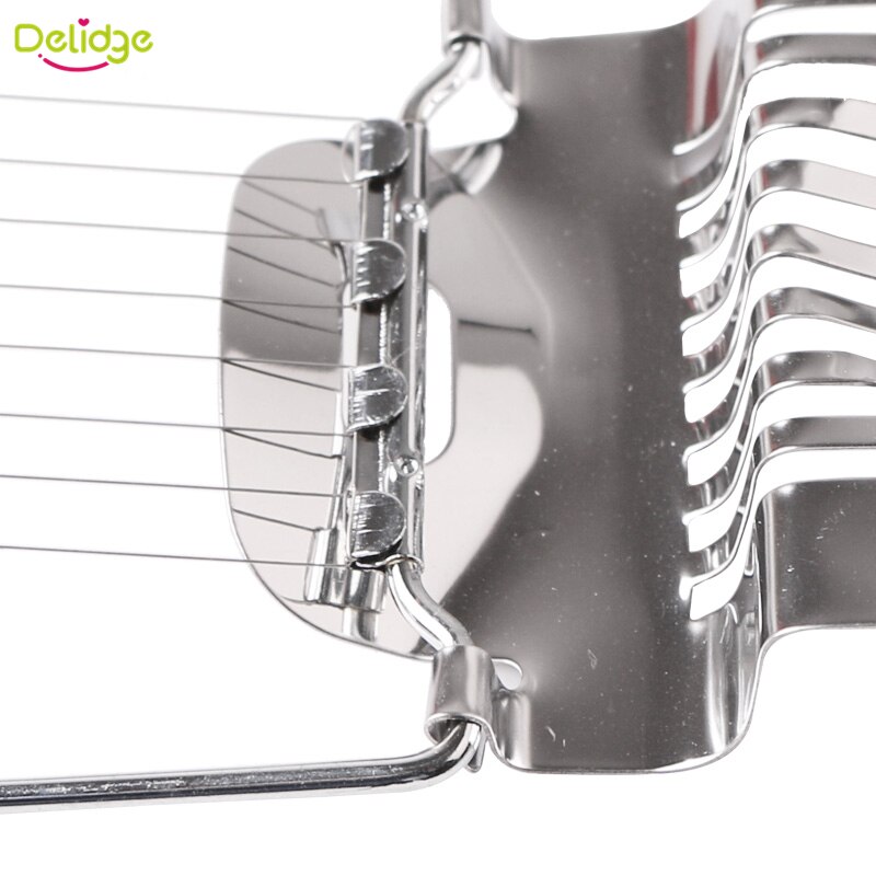 Delidge 1 pc Egg Slicer Cutter Roestvrij Staal Ei Tool Multifunctionele Keuken Egg Slicer Sectione Cutter Randen Ferramentas