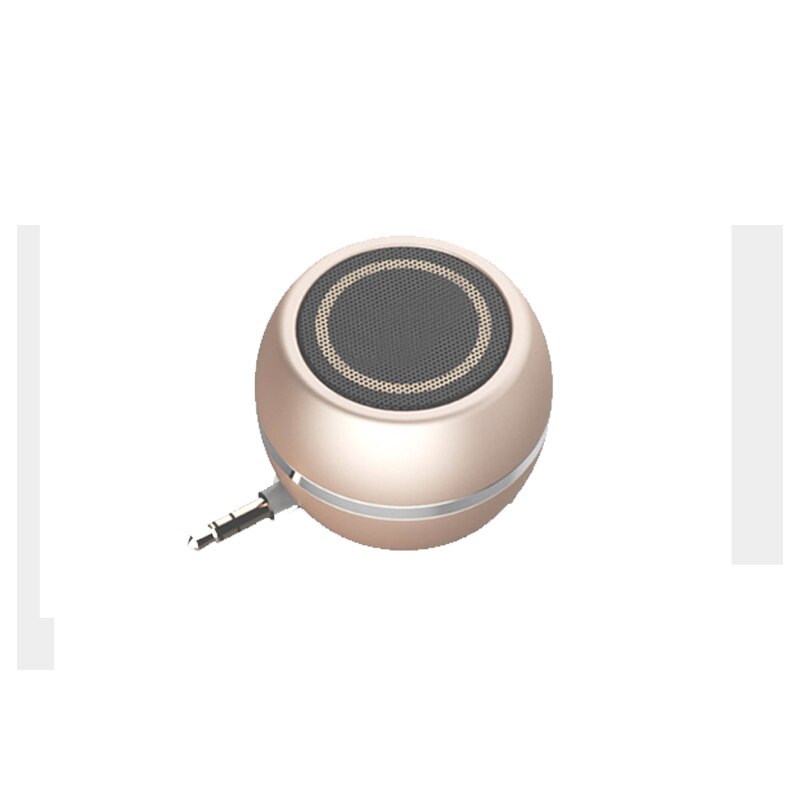 Portable Speaker - Mobile Phone Speaker, MP3 Player Amplifier External Sound Wired Speakers: Gold