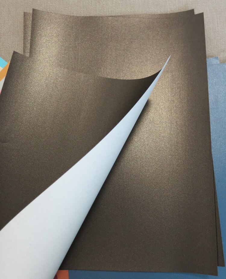 A4 120g Single sided Pearl Color Paper Print Paper Handicraft Paper: 120g Coffee