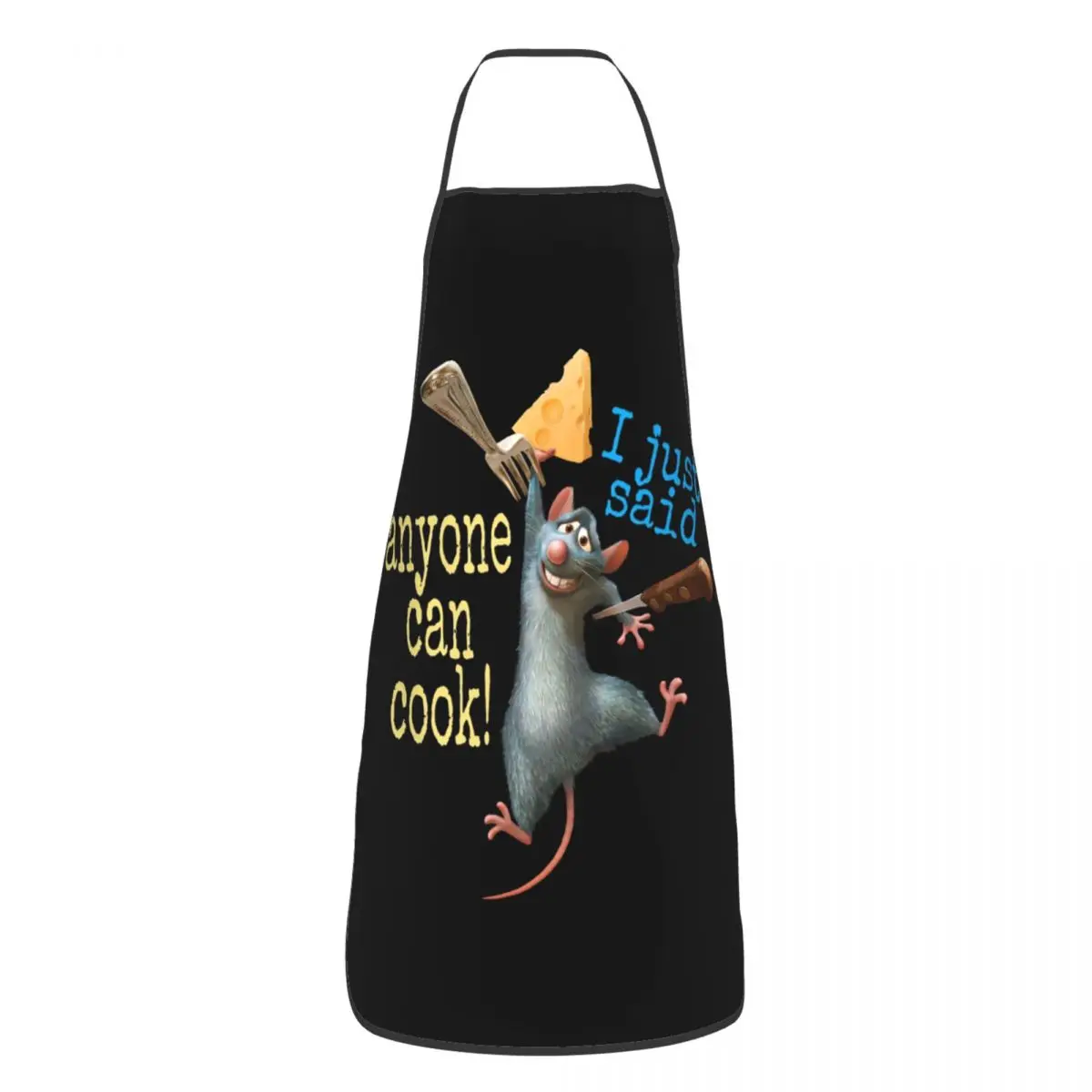 Gran Chef Ratatouille Remy delantal Cocina Chef cocinar hornear babero hombres mujeres cualquier persona puede cocinar Tablier cocina para pintar: Blanco