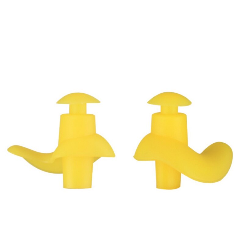 1 paar waterdichte siliconen oordopjes voor zwemmen, zachte anti-geluid oordopjes in 4 kleuren voor volwassen kinderen die zwemmen: Goud