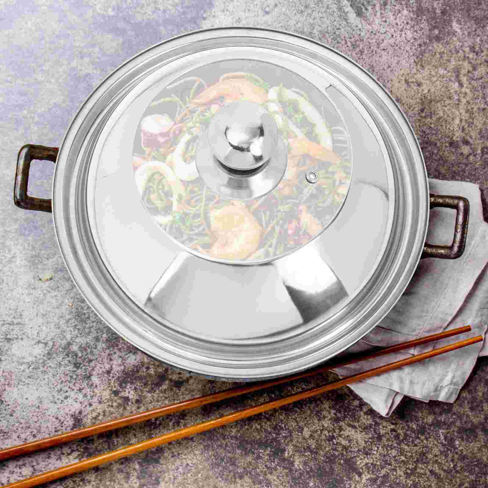 Kitchen Pot Stainless Steel Cover Pot Cover Kitchen Pot Accessory Kitchen Gadget