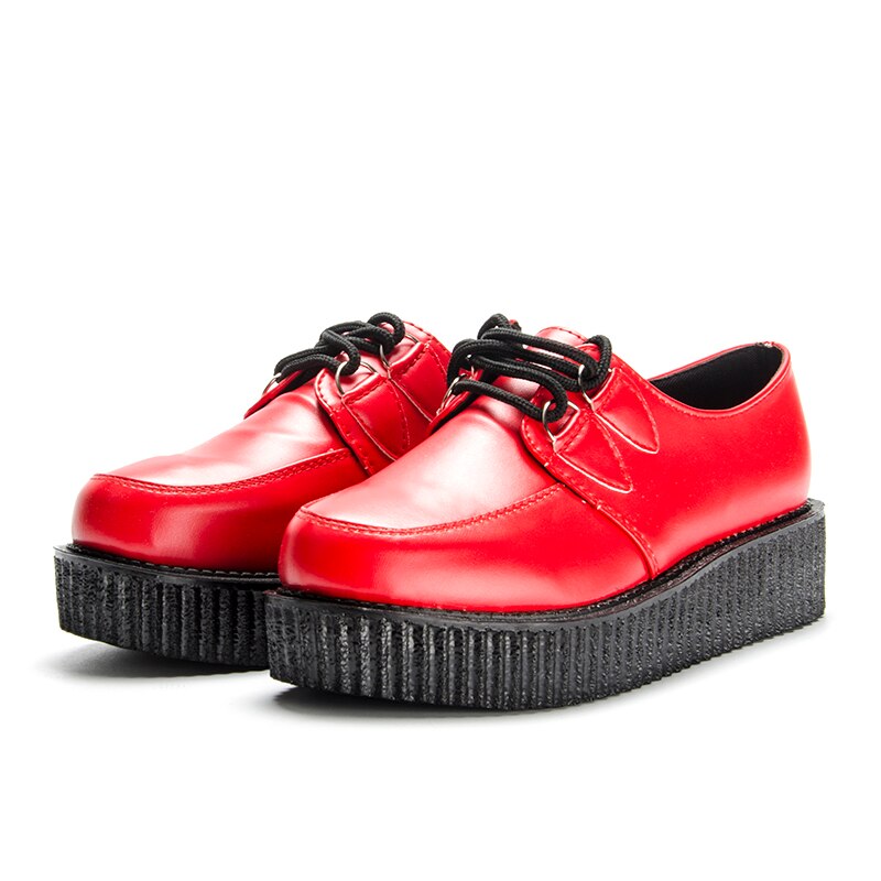 Fujin cuero pu otoño Creepers zapatos casuales mocasines mujer mocasines damas plataforma mocasines mujeres pisos Mujer: 7