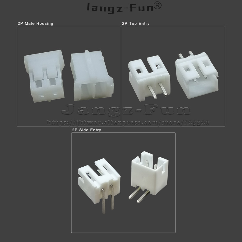 100 stks 2 P JST PH 2.0 Plug 2.0mm Toonhoogte 2 Pin Mannelijke en Vrouwelijke Behuizing Header Connectors Elektrische kabel Elektrische Draad Connector