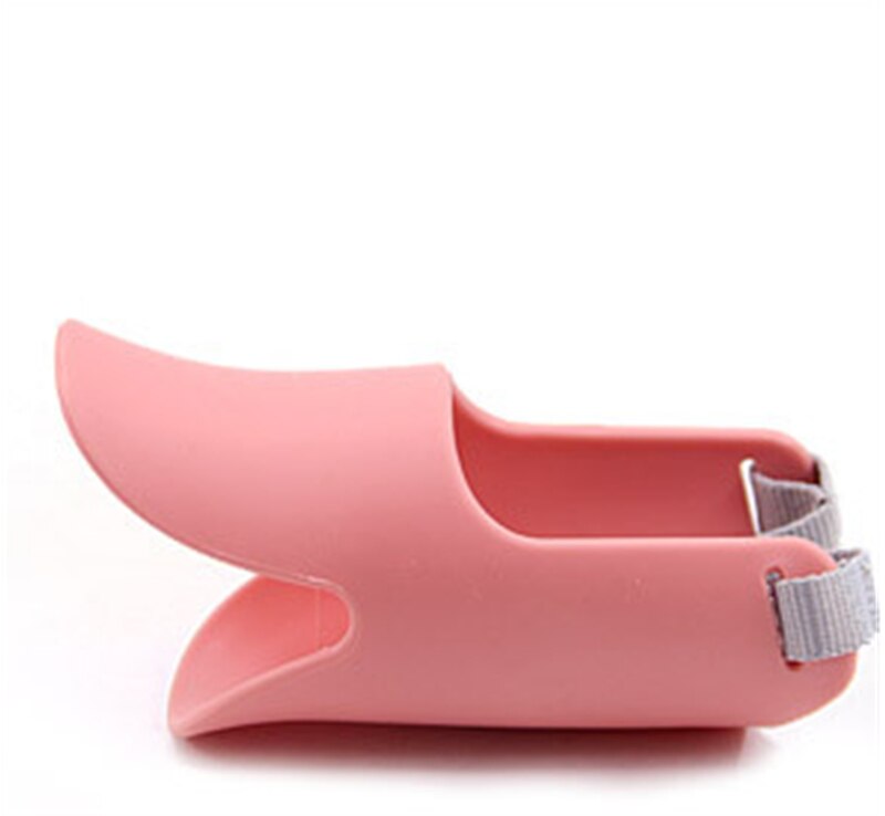 Hond Bite-Proof Eendenbek-Vormige Siliconen Mond Cover Anti-Barking Verstelbare Size Water Wassen Puppy Eendenbek Cover huisdier Accessoires: Pink / L