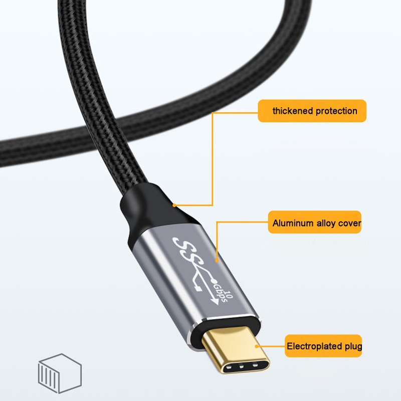 Câble d'extension USB C3.1 Type-C 100W mâle à femelle Gen 2, cordon d'extension