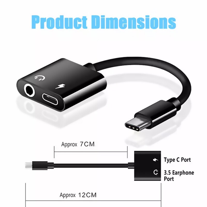 Usb Type C Male Naar 3.5Mm Jack Koptelefoon Adapter Kabel Aux Audio Voor Xiaomi Mi 6 Huawei P20 Mate 20 Pro Type-C Snel Opladen Adapter