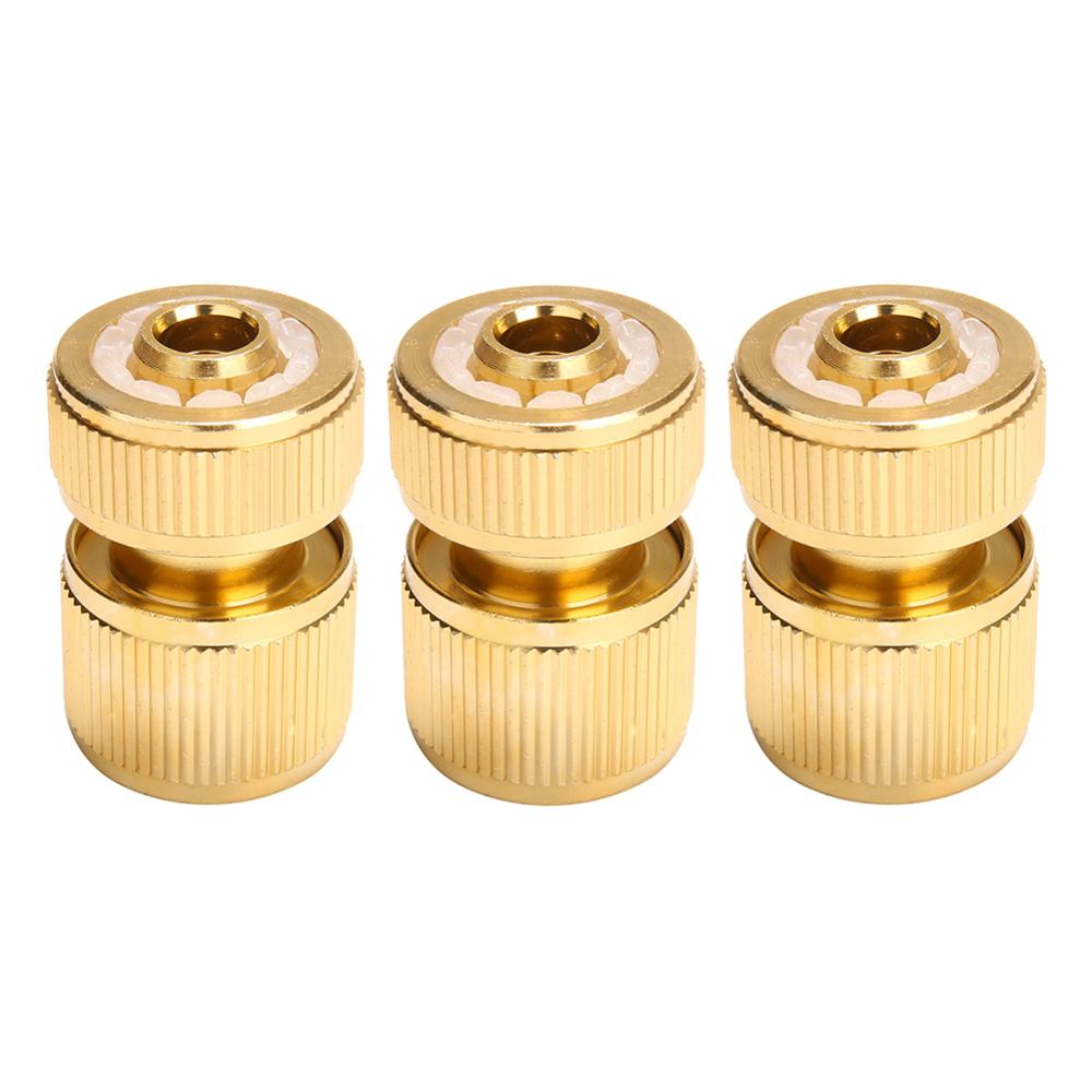1/2 "Conexión rápida conector giratorio acople de manguera de jardín bifurcado para sistemas de riego IrrigationBrass de adaptador de manguera: 3PCS