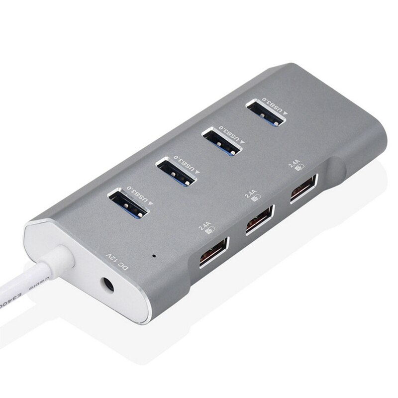 USB3.0 HUB 4 Ports + 3 Ports 2.4A Fast Charging Port 7 Port Hub