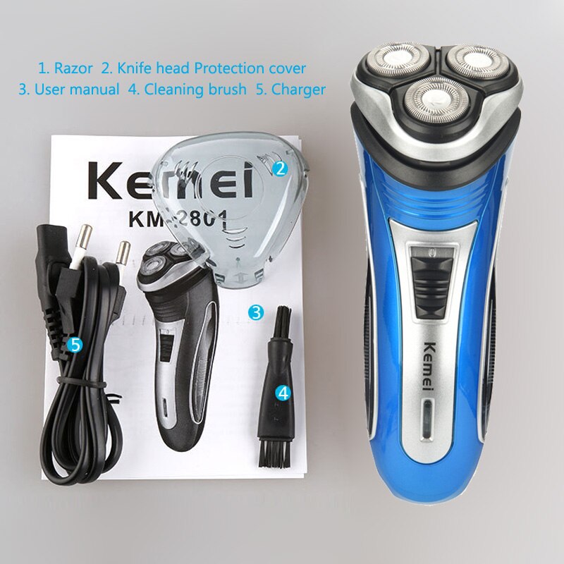 Triple Head Razor 3 Men's Rechargeable Triple Heads Floating Shaver El... – Vicedeal