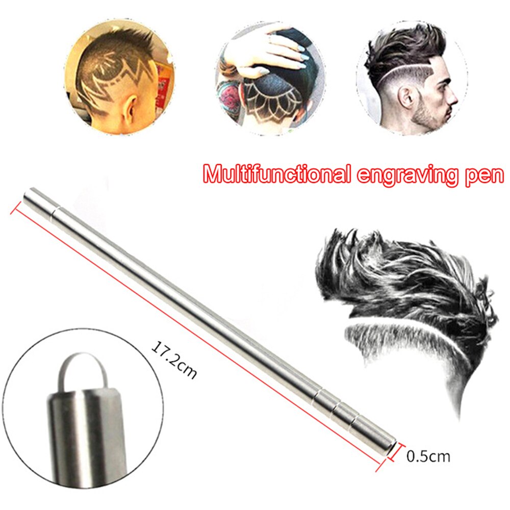 Dedikere hår barbering penn hår gravering penn for menn hår saks frisør skjegg hår spon øyenbryn carve penn