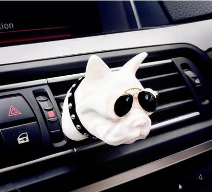 Auto Parfum Franse Bulldog Pop Geur Diffuser Luchtverfrisser Auto Interieur Geur Outlet Vent Clip Accessoires: F