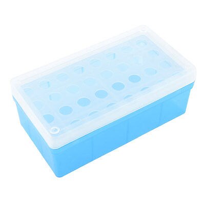 Clear Blue Plastic 32 Holes 5ml Centrifuge Tube Case Rack Holder