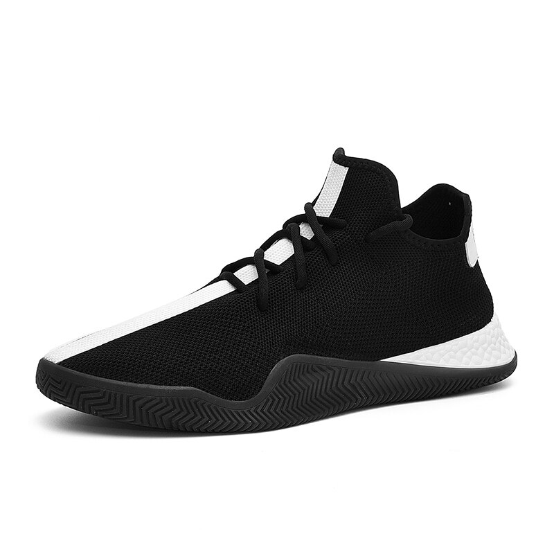 Atmungsaktive betroffen Vamp Nicht-Unterhose Männer Socke Turnschuhe Turnhalle Joggen Athletisch Trainer Chaussure Homme Sport Tennis Schuhe Tenis Masculino: Schwarz / 8,5