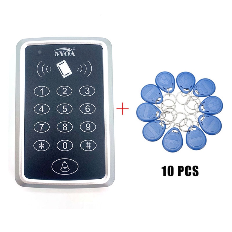 Keypad Access Control RFID Proximity Door Access Control System with master cards function 125KHZ 10 cards free