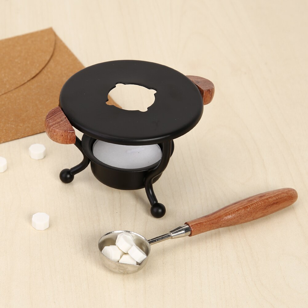 Herten Vorm Retro Lakzegel Stempel Stok Zegellak Oven Warmer Wax Sticks Smelten Lijm Oven Tool Kleine En Draagbare kachel