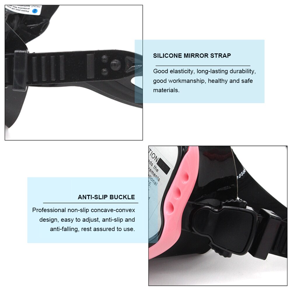 Scuba Diving Mask Silicone Mask Snorkel Anti-Fog Diving Mask Snorkel Full Dry Tube Underwater Swim Equipment