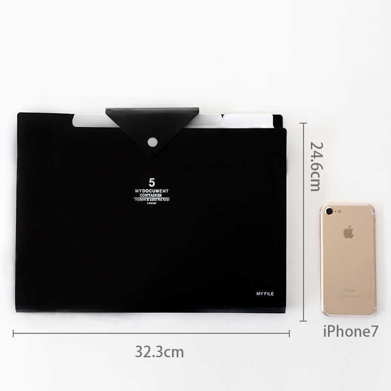 5/8 Pocket In De Map A4 Uitbreiden Bestandsmap Document Organizer 5/8 Zakken Accordeon Map Organizer Voor Documenten Tas: 5 in black