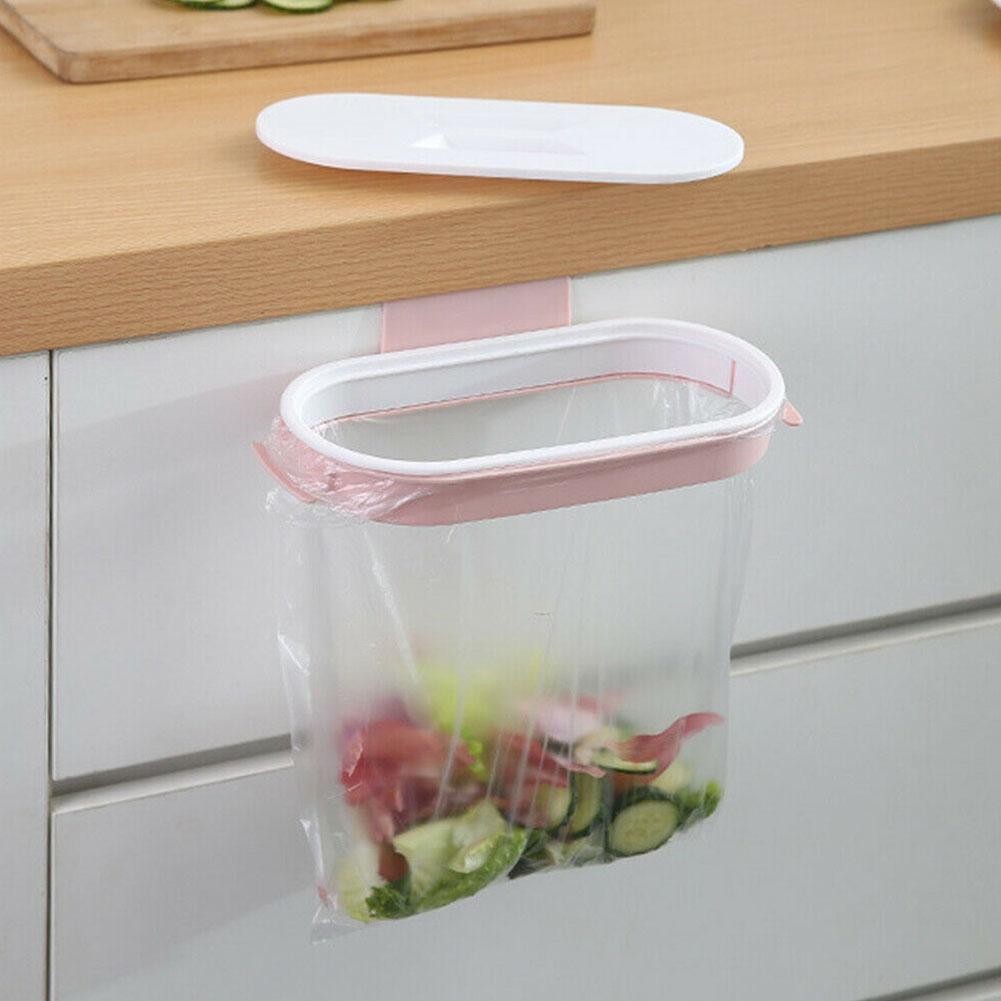 Kitchen Garbage Bag Racks Rubbish Bag Holder Cupboard Waste Bin Hanging Racks Trash Storage Rack Portable Cleaning Tools