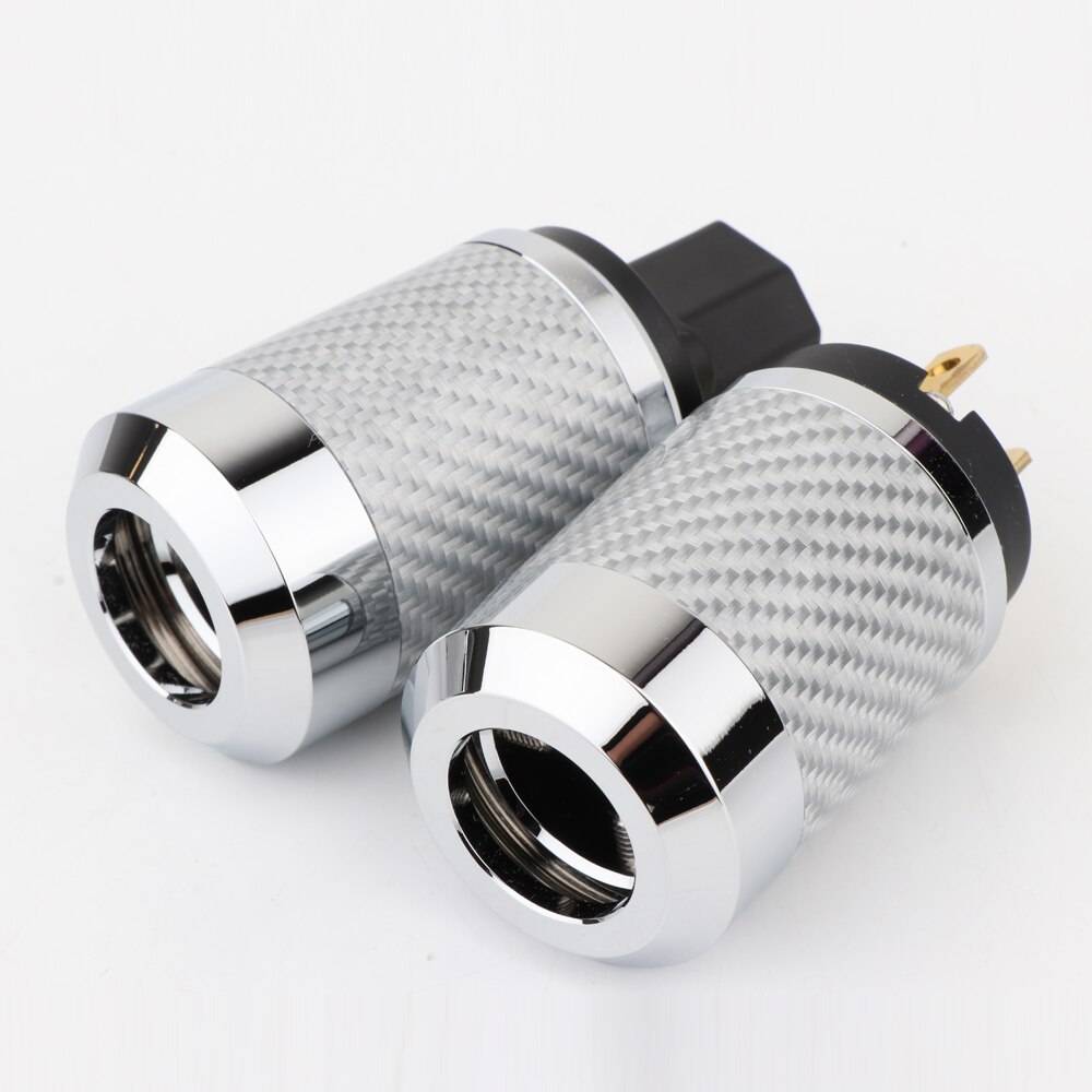 WCF4-G Hi-End Carbon Fiber Gold Plated With gasket US Power Plug IEC Connector Female male Plug HIFI DIY Mains Power Connector