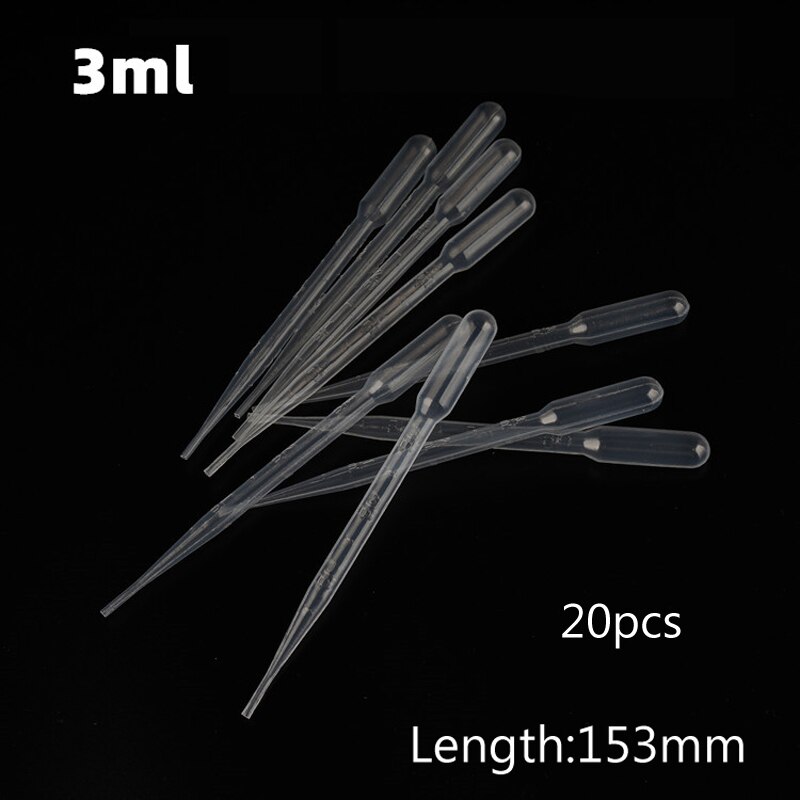 Plastic Transferpipetten Dropper Modellen Hobby Schilderen Gereedschap Accessoire Met Andere Producten: 3ml 20pcs