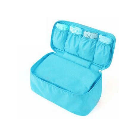 Multifunction Underware Travel Bag Organizer Packing cubes Storage Socks Briefs Clothing Luggage Dust-proof Accessories Supplies: sky blue