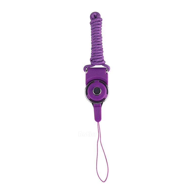 Cell Phone Neck Chain Straps Camera Sling rotatable Mobile Keychain Hang Rope Lariat decorative ribbon For iPhone Xiaomi Huawei: Purple