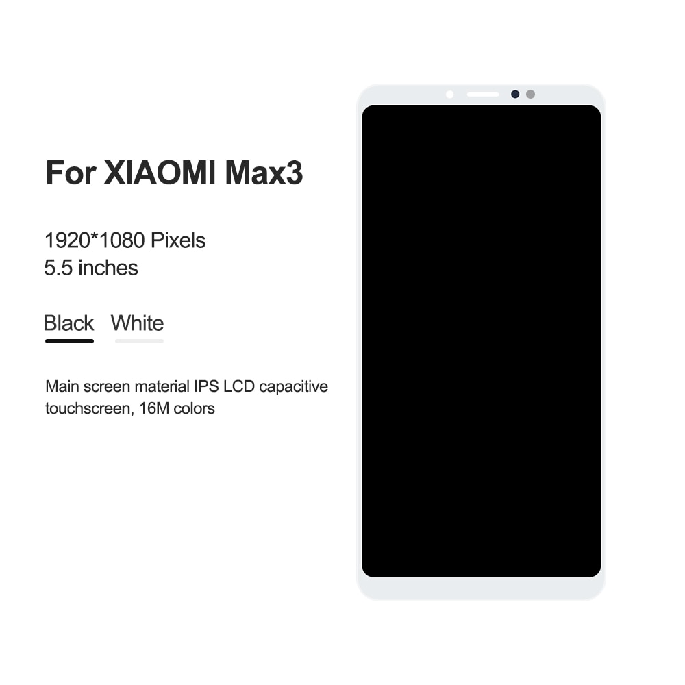 6.9 "Lcd Voor Xiaomi Max 3 Mi Max 3 Lcd-scherm Touch Screen Panel Digitizer Vergadering Vervanging Voor Mi max3 Lcd