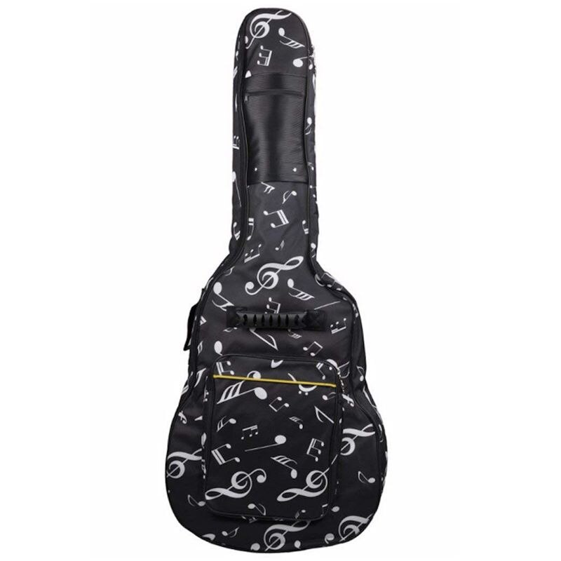 41 Inch Dual Adjustable Shoulder Strap Acoustic Guitar Gig Bag - Black: Default Title