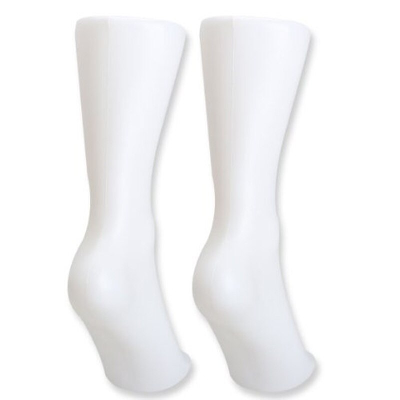 2PCS Female Foot Sock Sox Display Mold Short Stocking Mannequin White