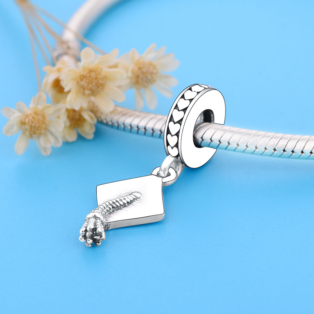 Fit Originele Charms Armband 925 Sterling Zilver Graduation Cap Charms Diy Sieraden Maken Berloque