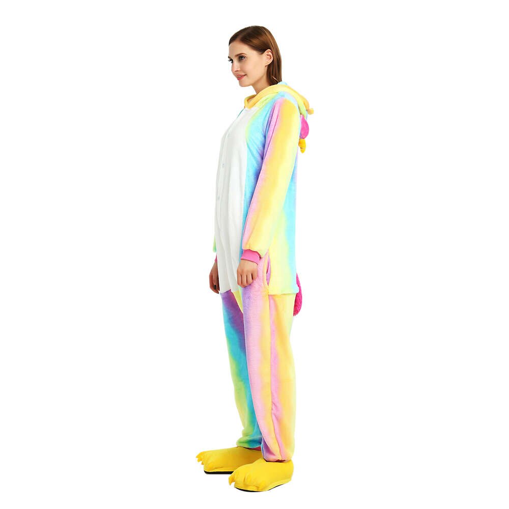 Pijama de Pegaso arcoíris para niños, traje de unicornio, mono con capucha, ropa de dormir, Kigurumi