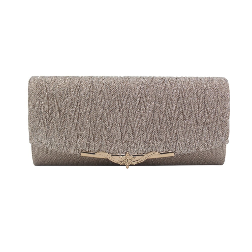 Women Bag Solid Ruched Party Chain Phone Evening carteras mujer de hombro y bolsos sac a main femme de marque soldes: YE