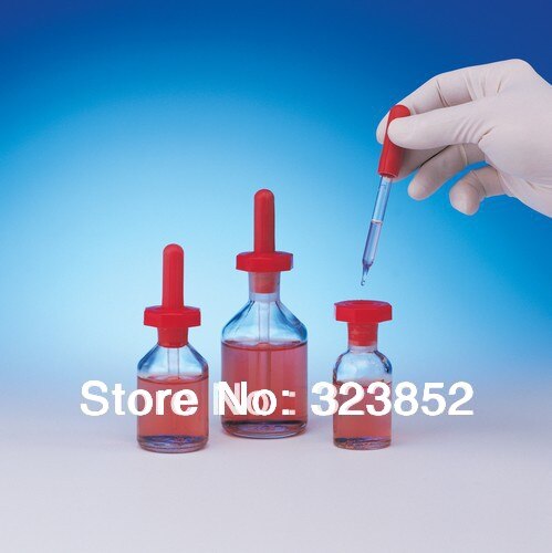 Droppflaska av polystop glas i engelsk stil 125ml (4oz)  plastlock pipett droppflaska -pack 2
