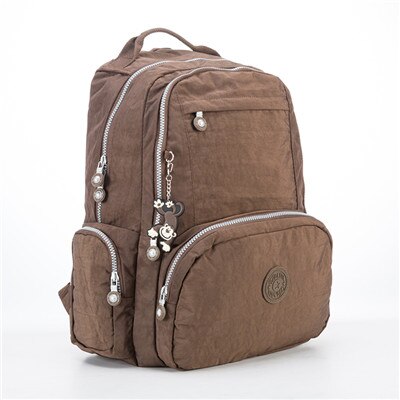 Tegaote Rugzak Vrouwen School Rugzak Voor Tiener Meisje Mochila Escolar Toevallige Nylon Reistas Rugzak Voor Laptop Sleutelhanger: coffee