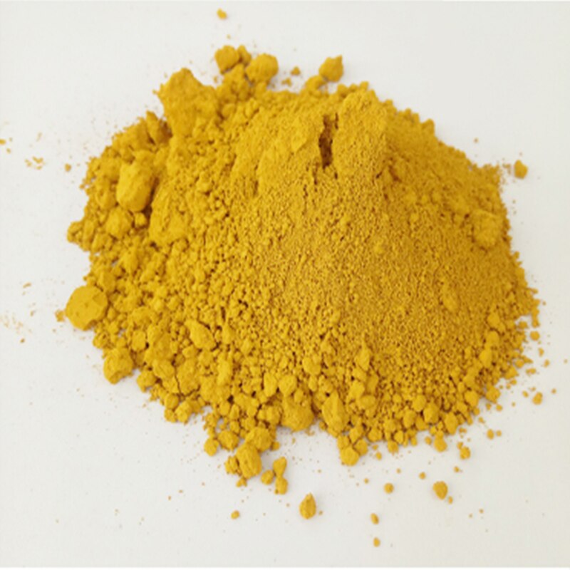 Iron oxide pigment cement tinting red yellow black green blue pastel tile paint color pigment DIY Manually Paving Concrete molds: YELLOW / 500g