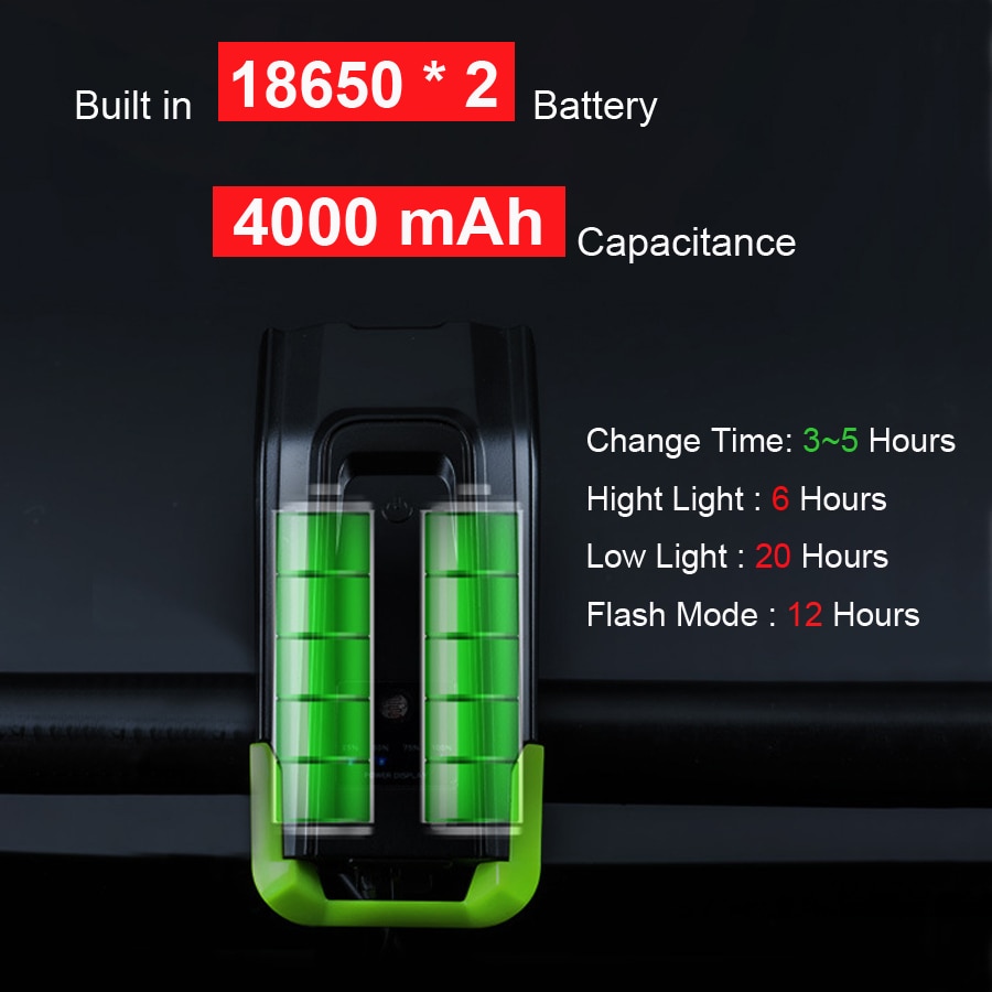 2000/4000mAh Smart Induktion Fahrrad Front Licht Kit USB Aufladbare LED Rücklicht Und Scheinwerfer Mit Horn Taschenlampe Für fahrrad