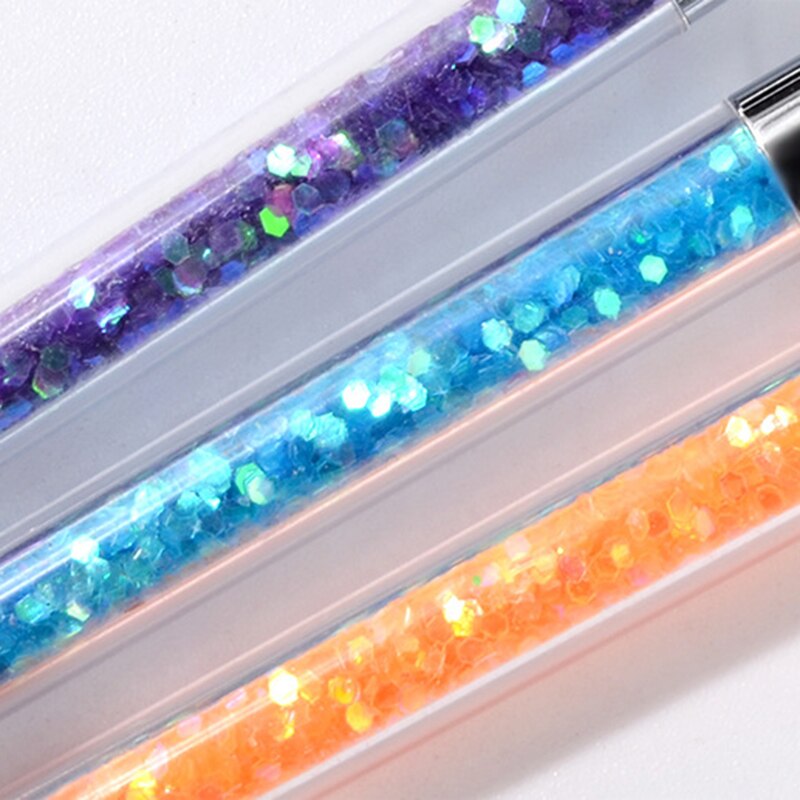 3 uds conjunto de pinceles para manicura rayas de pintura líneas lápiz de lentejuelas herramientas de belleza manicura marcadores de uñas Kit de lápiz de arte