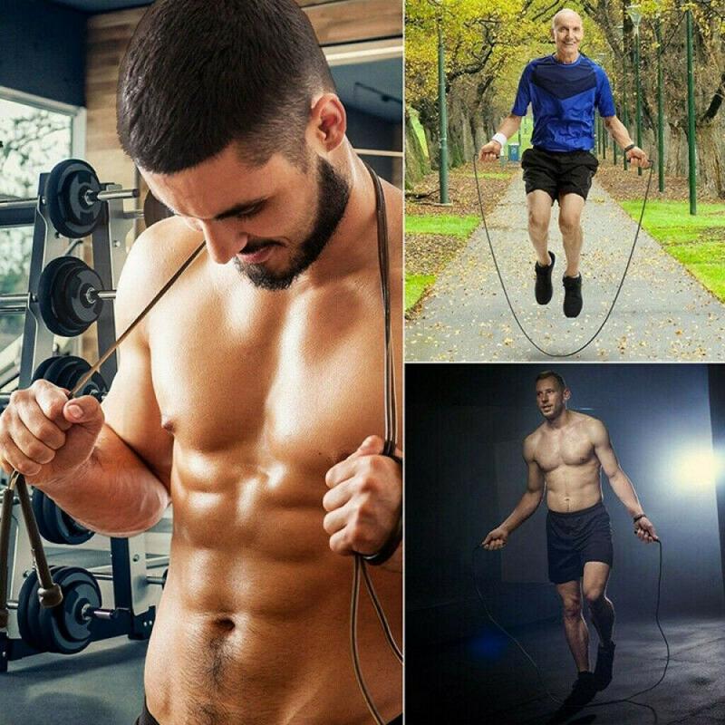 9 Voet Sprong Springtouwen Kabel Staal Verstelbare Snelle Speed Abs Handvat Springtouwen Training Boksen Sport Oefeningen