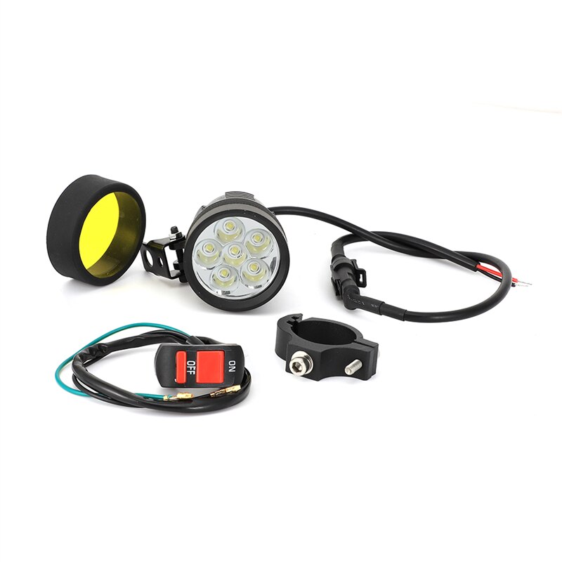 L4X/L6X Spotlight Electrical Bicycle LED Light Motorcycle Yellow Light Lamp Cover Switch for BMW Suzuki Front Passing Light
