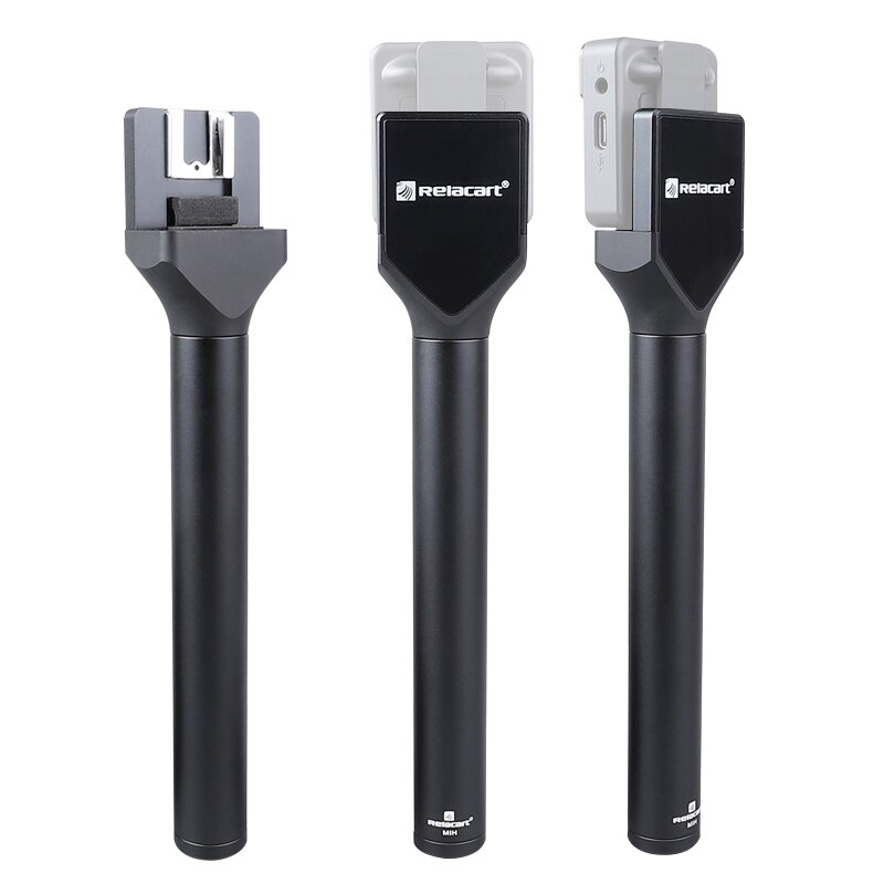 Wireless Microphone holder interview Handheld transmitter cold shoe Handle Grip with Windscreen for Relacart Synco Rode Mic