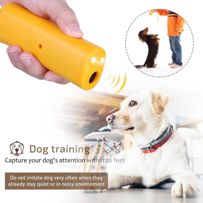 Ultrasone Hond Chaser Stop Dog Repeller En Trainer Apparaat Met Led Licht Anti Barking Stop Bark Handheld Hond Training Apparaat