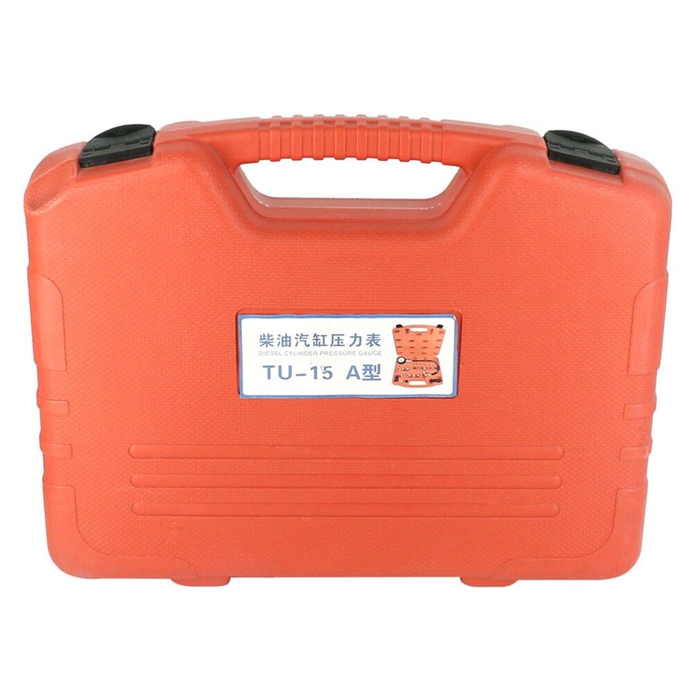 TU-15A Diesel Engine Compression Tester Tool Kit Cylinder Pressure Gauge 0~1000PSI