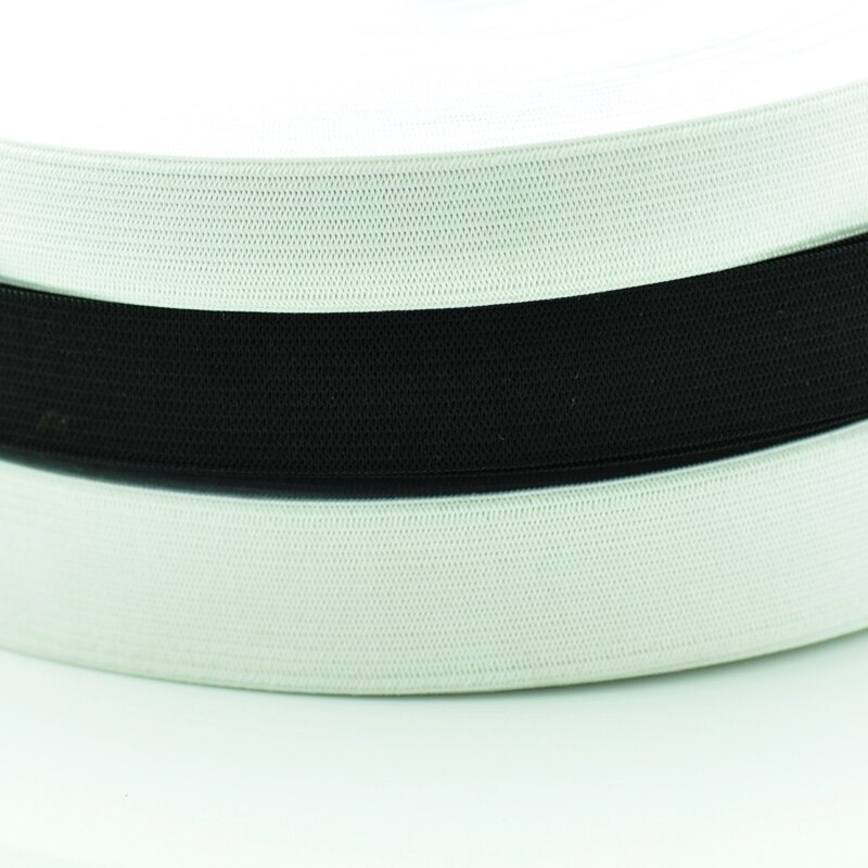 20 meter/stuk Platte Dunne brede witte elastische rubber band kleding accessoires nylon singels kledingstuk naaien accessoires