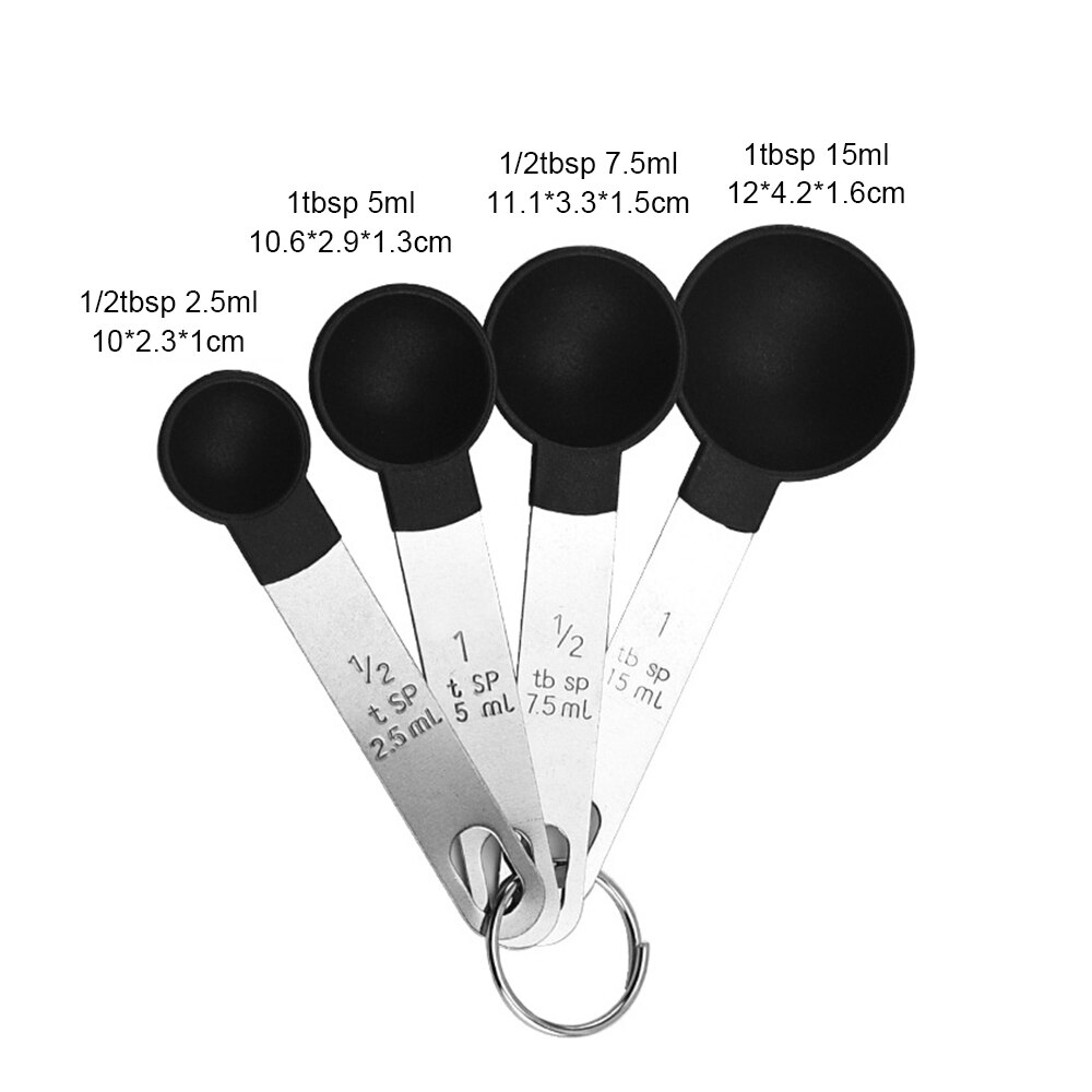 3/6/9pcs Magnetic Spice Jars Container Set With Labels Stainless Steel Oil Bottle Pepper Spice Rack Kitchen Organizer Containers: black Spoon
