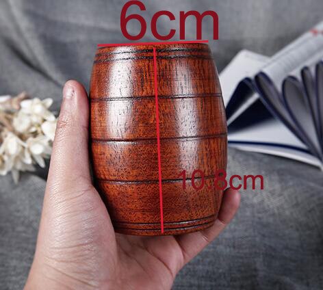 Tasse à thé japonaise en bois massif, 4 pièces, avec isolation thermique, pour eau, hôtel, Restaurant, porte-bière: Style C