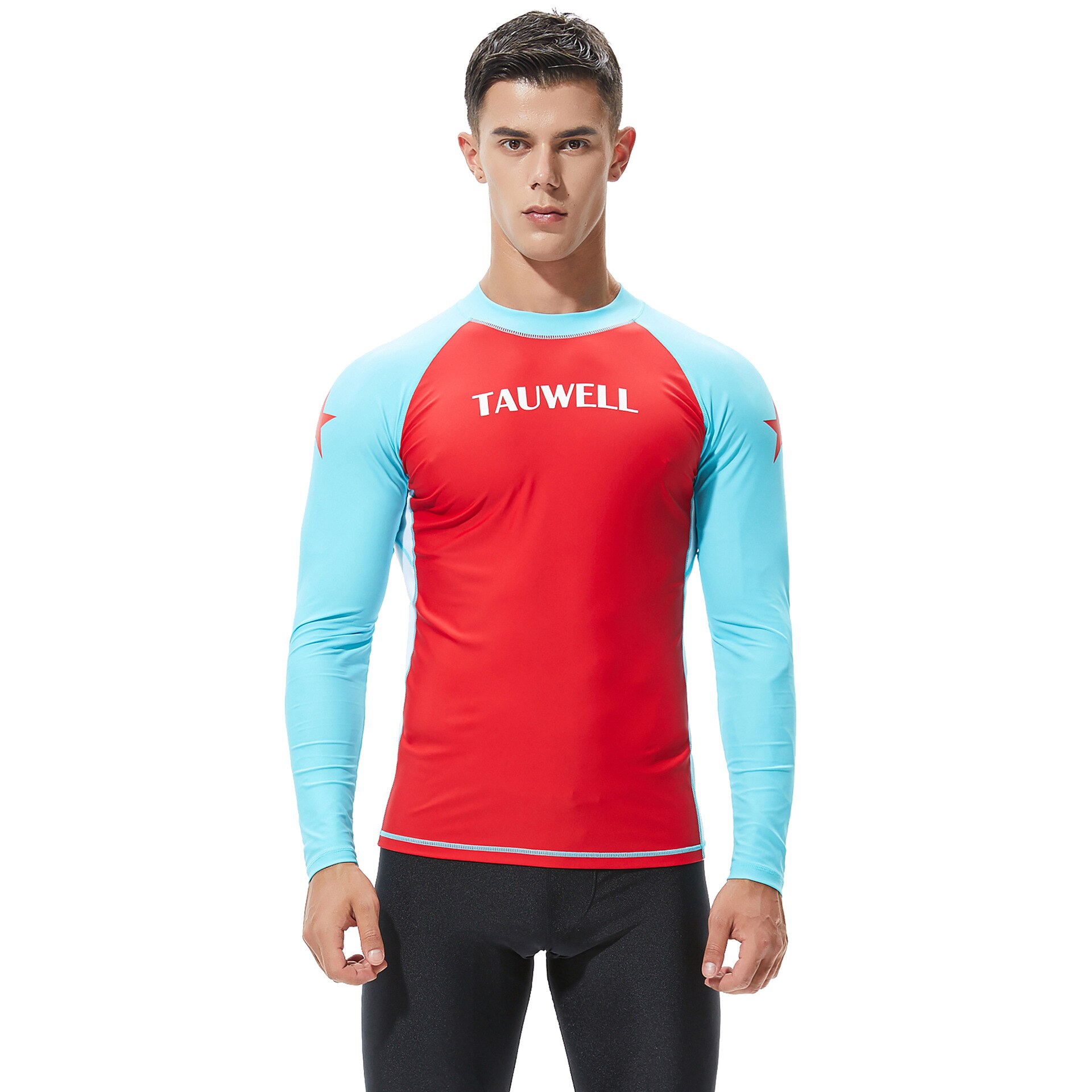 Rashguard Men Long Sleeve Swimwear Swim Shirt Lycra Surfing Rash Guard Swimsuit for Swimming Sailing Diving Wetsuit Clothes: 3 / M